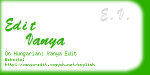 edit vanya business card